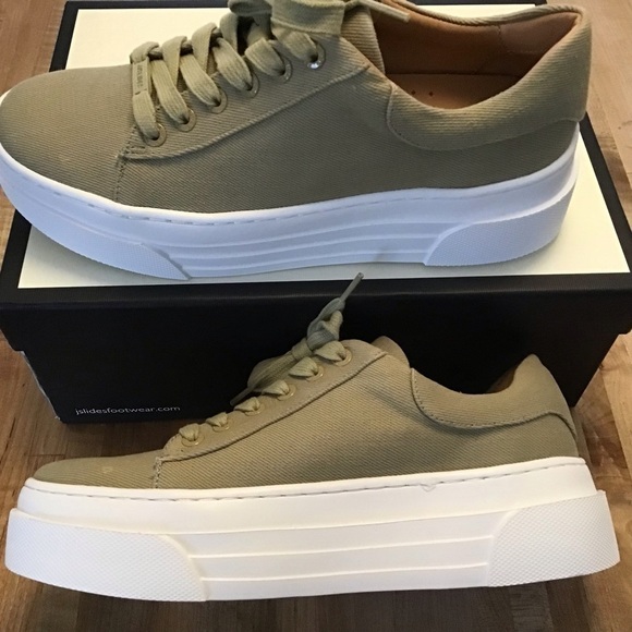 J/Slides Amanda Canvas Sneaker Olive size 8.5 NWB NWT - Picture 8 of 12